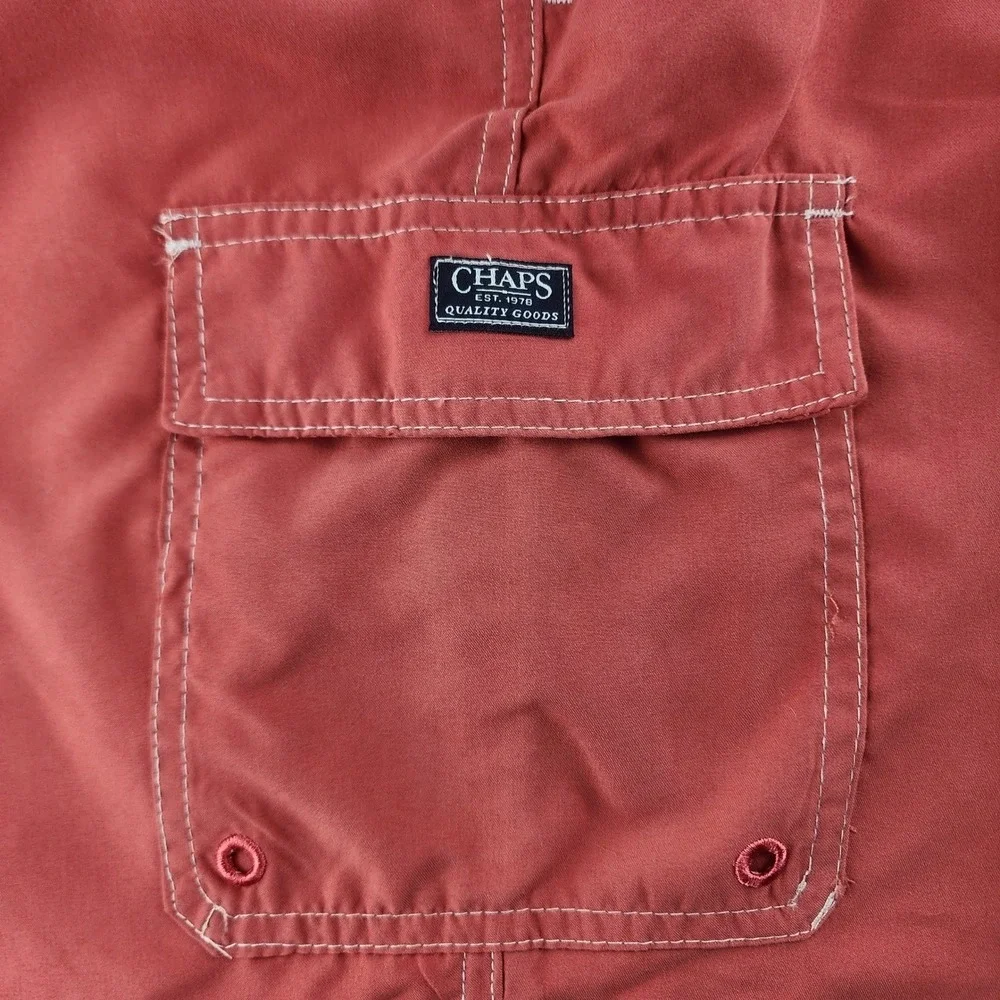 Chaps Mens XL Salmon Pink Board Shorts Swim Trunks